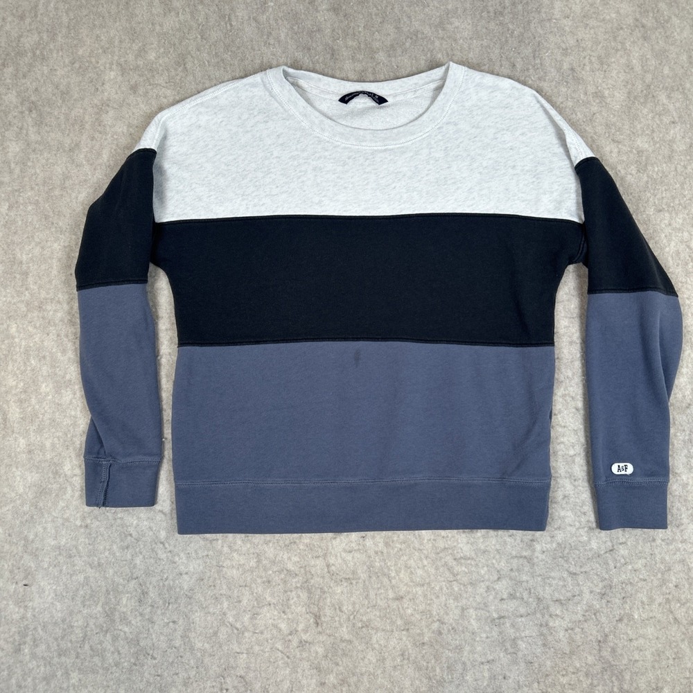 Abercrombie & Fitch Striped Sweatshirt Medium Women's Crew Neck Pullover